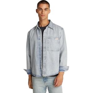 Calvin herr vanlig denimskjorta L/S, Denim ljus, M Calvin herr vanlig denimskjorta L/S, Denim ljus, M