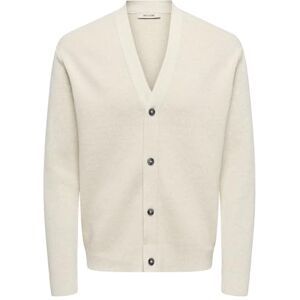 Only & Sons Onsting Life Reg Ls cardigan stickad Noos, Gardenia, XXL Only & Sons Onsting Life Reg Ls cardigan stickad Noos, Gardenia, XXL