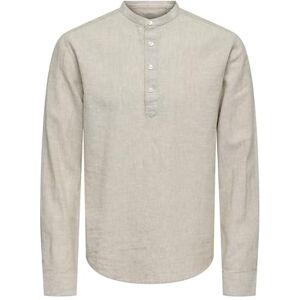 Only & Sons Långärmad tröja för män – slim fit XS S M L XL XXL beige vit, Chinchilla, XL Only & Sons Långärmad tröja för män – slim fit XS S M L XL XXL beige vit, Chinchilla, XL