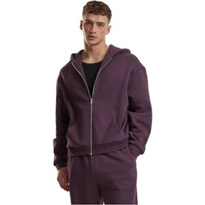 Urban Classics Huvtröja för män, fluffig huvtröja med dragkedja, huvtröja med dragkedja för män, oversize passform, Plumpurple, 4XL Urban Classics Huvtröja för män, fluffig huvtröja med dragkedja, huvtröja med dragkedja för män, oversize passform, Plumpurple, 4XL