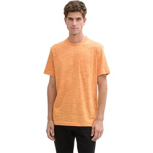 TOM TAILOR T-shirt för män, 36174 – Orange ton i ton injekt, L TOM TAILOR T-shirt för män, 36174 – Orange ton i ton injekt, L