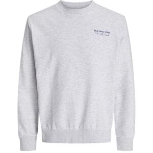 JACK & JONES Jjninety Sweat Crew Neck, Vit melange, S JACK & JONES Jjninety Sweat Crew Neck, Vit melange, S