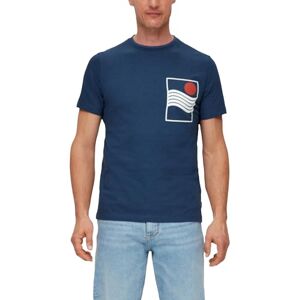 s.Oliver Kortärmad t-shirt för män, Blau, S s.Oliver Kortärmad t-shirt för män, Blau, S
