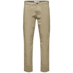 SELECTED HOMME Male Chino 175 Slim Fit Flex, Greige, 33W / 34L SELECTED HOMME Male Chino 175 Slim Fit Flex, Greige, 33W / 34L