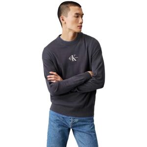 Calvin jeans herr MONOLOGO tröja J30J327404 pullover tröja, svart (benholt), S, Svart (ebenholt), S Calvin jeans herr MONOLOGO tröja J30J327404 pullover tröja, svart (benholt), S, Svart (ebenholt), S