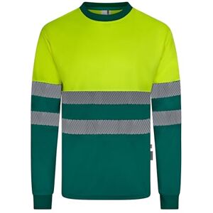 VELILLA 305635; Tvåfärgad återvunnen polyester långärmad segmenterad tejp; grön och fluorgul färg; storlek L, Grön och fluorgul, L VELILLA 305635; Tvåfärgad återvunnen polyester långärmad segmenterad tejp; grön och fluorgul färg; storlek L, Grön och fluorgul, L
