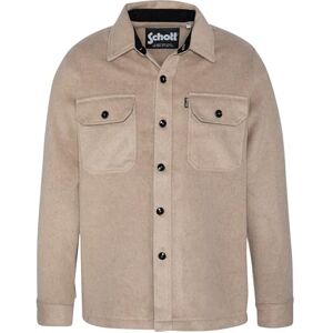 Schott NYC MLONGUES Skjorta Bröstfickor Schott SHCARL3 ljung beige, Beige färg, S Schott NYC MLONGUES Skjorta Bröstfickor Schott SHCARL3 ljung beige, Beige färg, S