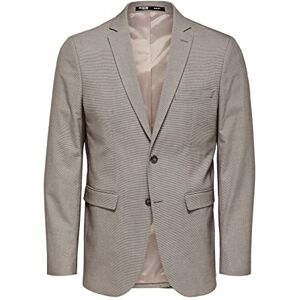 SELECTED HOMME Man Blazer Slim Fit, Brownie/detaljer: houndstooth, 52 SELECTED HOMME Man Blazer Slim Fit, Brownie/detaljer: houndstooth, 52