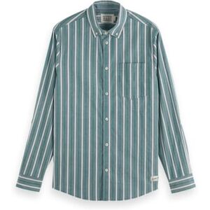 Scotch & Soda Normal passform Dobby Stripe skjorta, Pitch Green Pinstripe 300, L Scotch & Soda Normal passform Dobby Stripe skjorta, Pitch Green Pinstripe 300, L