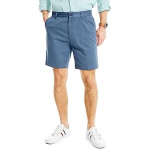 Nautica Herr klassisk passform platt framsida stretch solid chino däck kort vardag, Blå indigo, 33W Nautica Herr klassisk passform platt framsida stretch solid chino däck kort vardag, Blå indigo, 33W