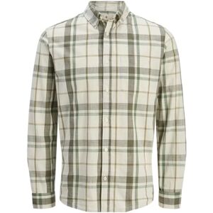 JACK & JONES Jprblubrook Slub Check L/S skjorta, Teblad, S JACK & JONES Jprblubrook Slub Check L/S skjorta, Teblad, S