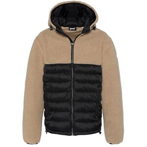 Schott NYC BIG Schott SWBRIGHTON2 nylon sherpa sweatshirt beige/svart, Beige färg, L Schott NYC BIG Schott SWBRIGHTON2 nylon sherpa sweatshirt beige/svart, Beige färg, L