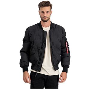 Alpha Industries MA-1 Emb. Logo Puffer Bomber Jacket för män Black Alpha Industries MA-1 Emb. Logo Puffer Bomber Jacket för män Black