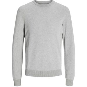 JACK & JONES Jjeglobe Knit Crew Neck Noos stickad tröja, Ljusgrå melange, XXL JACK & JONES Jjeglobe Knit Crew Neck Noos stickad tröja, Ljusgrå melange, XXL
