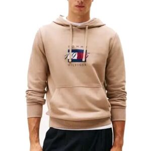 Tommy Hilfiger herr LINEAR FLAG GRAPHIC huvtröja MW0MW41332 pullover huvtröja, beige, XXL, Beige (kustbrungrått), XXL Tommy Hilfiger herr LINEAR FLAG GRAPHIC huvtröja MW0MW41332 pullover huvtröja, beige, XXL, Beige (kustbrungrått), XXL