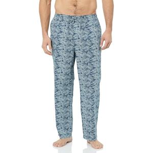 Amazon Essentials Men's Vävd pyjamasbyxa rak passform, Marinblå Vit Palmblad, M Amazon Essentials Men's Vävd pyjamasbyxa rak passform, Marinblå Vit Palmblad, M