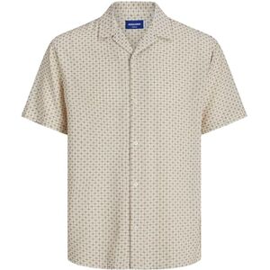 JACK & JONES Jorluke Acapulco Dobby AOP skjorta Ss, Antik vit, S JACK & JONES Jorluke Acapulco Dobby AOP skjorta Ss, Antik vit, S