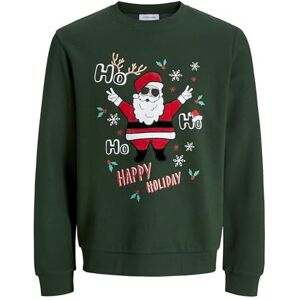 JACK & JONES Jjchristmas Sweat Crew Neck Xmas, kombugrön, S JACK & JONES Jjchristmas Sweat Crew Neck Xmas, kombugrön, S