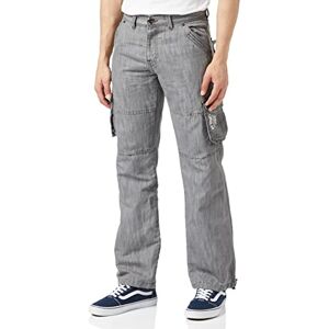 Enzo Cargo Combat Jeans för män, Grå (grågrå), 36W x 32L Enzo Cargo Combat Jeans för män, Grå (grågrå), 36W x 32L