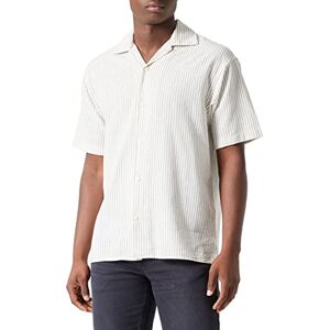 JACK & JONES Men's Jorbelize Linen Resort Shirt Ss kortärmad, Crockery/ränder:/, L JACK & JONES Men's Jorbelize Linen Resort Shirt Ss kortärmad, Crockery/ränder:/, L