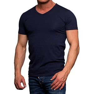 JACK & JONES T-shirt för män, basic v-ringad t-shirt, marinblå, M JACK & JONES T-shirt för män, basic v-ringad t-shirt, marinblå, M