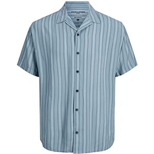 JACK & JONES Herr Jcochain Reggie Stripe Resort Shirt Ss skjorta, Mountain vår/ränder: ränder, S JACK & JONES Herr Jcochain Reggie Stripe Resort Shirt Ss skjorta, Mountain vår/ränder: ränder, S
