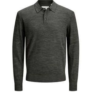 JACK & JONES Jprccmerino stickad pikétröja Sn, Torv, L JACK & JONES Jprccmerino stickad pikétröja Sn, Torv, L