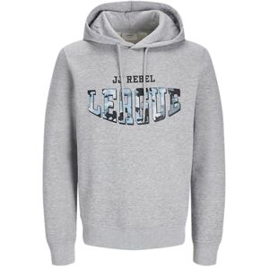 JJ REBEL JREBHAMILTON Sweat Hood, Ljusgrå melange, S JJ REBEL JREBHAMILTON Sweat Hood, Ljusgrå melange, S