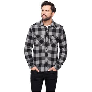 Brandit Check Shirt herr långärmad, Svart/grå marengo, M Brandit Check Shirt herr långärmad, Svart/grå marengo, M