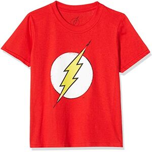 DC Comics Pojkens uppmätta blixtlogo långärmad normal passform, Röd, 5-6 År DC Comics Pojkens uppmätta blixtlogo långärmad normal passform, Röd, 5-6 År