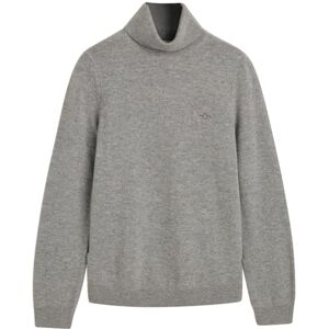GANT Extrafin lammull rullkrage, Grå melange, L GANT Extrafin lammull rullkrage, Grå melange, L