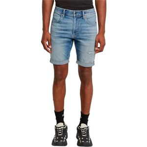 G-STAR RAW herr 3301 smala shorts, Blå (Vintage Blue Stream Destroyed D10481-d760-h071), 35W G-STAR RAW herr 3301 smala shorts, Blå (Vintage Blue Stream Destroyed D10481-d760-h071), 35W