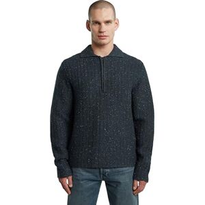 G-STAR RAW 8719965012981 Polo krage med dragkedja stickad tröja, blå (India Ink D26740-d754-h392), L herr, Blå (India Ink D26740-d754-h392), L G-STAR RAW 8719965012981 Polo krage med dragkedja stickad tröja, blå (India Ink D26740-d754-h392), L herr, Blå (India Ink D26740-d754-h392), L
