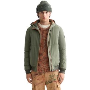 Scotch & Soda Softshell vadderad jacka med huva för män, Timjan 250, M Scotch & Soda Softshell vadderad jacka med huva för män, Timjan 250, M