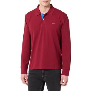 GANT REG Contrast Pique LS Polo, röd, 3XL GANT REG Contrast Pique LS Polo, röd, 3XL