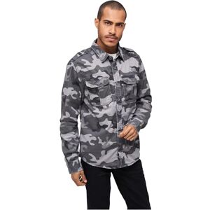 Brandit Vintage skjorta, långärmad, Grå camo långärmad, XL Brandit Vintage skjorta, långärmad, Grå camo långärmad, XL