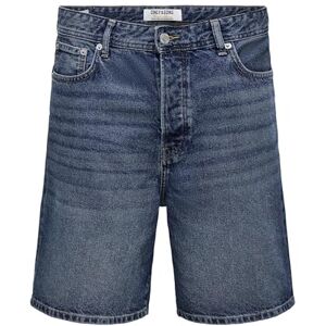 Only & Sons Onsfade Loose Box Tai DNM Shorts Vd, Mörkblå Denim, L Herr, Mörkblå denim, L Only & Sons Onsfade Loose Box Tai DNM Shorts Vd, Mörkblå Denim, L Herr, Mörkblå denim, L