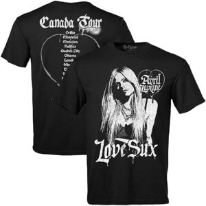 Avril Lavigne T-shirt kärlek sux logotyp ny officiell unisex svart storlek XL Avril Lavigne T-shirt kärlek sux logotyp ny officiell unisex svart storlek XL