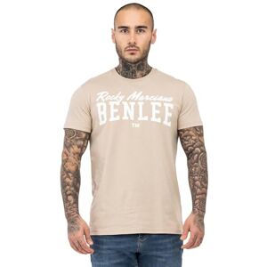 BENLEE Herr T-shirt normal passform logotyp, Sand/vit, XL BENLEE Herr T-shirt normal passform logotyp, Sand/vit, XL