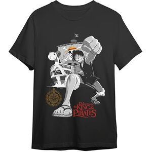 Comic Studio One Piece T-shirt Officiell licensierad artikel, Monkey D. Luffy & Sunny, unisex, svart, L, svart, L Comic Studio One Piece T-shirt Officiell licensierad artikel, Monkey D. Luffy & Sunny, unisex, svart, L, svart, L