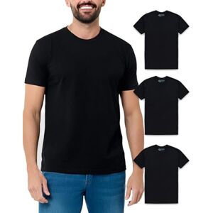 INTO THE AM mäns vanliga t-tröjor enkla t-shirts, 3-pack svart/svart/svart, S INTO THE AM mäns vanliga t-tröjor enkla t-shirts, 3-pack svart/svart/svart, S