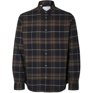 SELECTED HOMME Man Overshirt Flanell, svart, M SELECTED HOMME Man Overshirt Flanell, svart, M