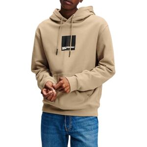 KARL LAGERFELD JEANS , Herr, Box Logo Hoodie, Regular Fit, Beige, M KARL LAGERFELD JEANS , Herr, Box Logo Hoodie, Regular Fit, Beige, M