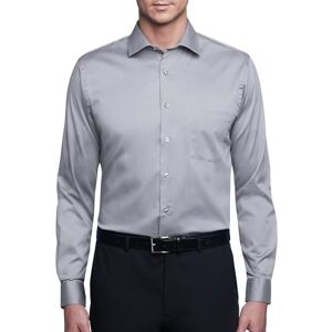 Van Heusen Herrklänning, normal passform, flexkrage, stretch, solid, klassisk skjorta, Grå (grå dimma), L Van Heusen Herrklänning, normal passform, flexkrage, stretch, solid, klassisk skjorta, Grå (grå dimma), L