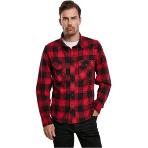 Brandit Check Shirt herr långärmad, röd-svart, 3XL Brandit Check Shirt herr långärmad, röd-svart, 3XL