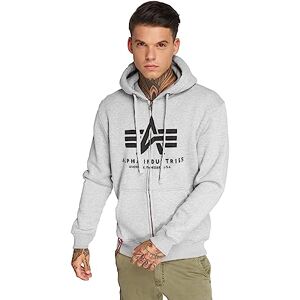Alpha Industries Basic Zip Hoody Huvtröja Sweat för män Grey Heather Alpha Industries Basic Zip Hoody Huvtröja Sweat för män Grey Heather