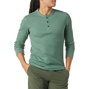 Amazon Essentials Men's Långärmad Henley-våffelskjorta med smal passform, Grön, XS Amazon Essentials Men's Långärmad Henley-våffelskjorta med smal passform, Grön, XS