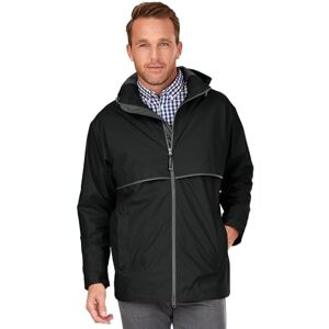 Charles River Apparel Regnjacka för män, Svart/grå, M Charles River Apparel Regnjacka för män, Svart/grå, M
