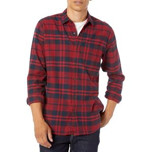 Amazon Essentials Men's Långärmad flanellskjorta (finns i Big & Tall), Röd Rutig, S Amazon Essentials Men's Långärmad flanellskjorta (finns i Big & Tall), Röd Rutig, S