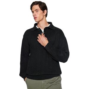 Trendyol Män Basics överdimensionerad basic polokrage stickad tröja, antracit, M, Antracit, M Trendyol Män Basics överdimensionerad basic polokrage stickad tröja, antracit, M, Antracit, M